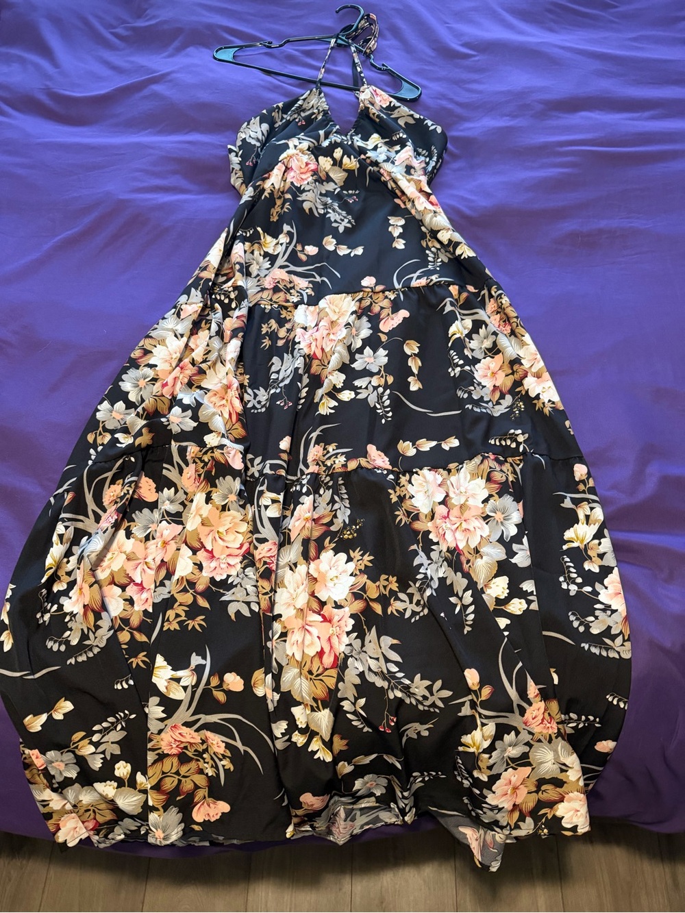 SHEIN Black Floral High Low Dress - Picture 3 of 6